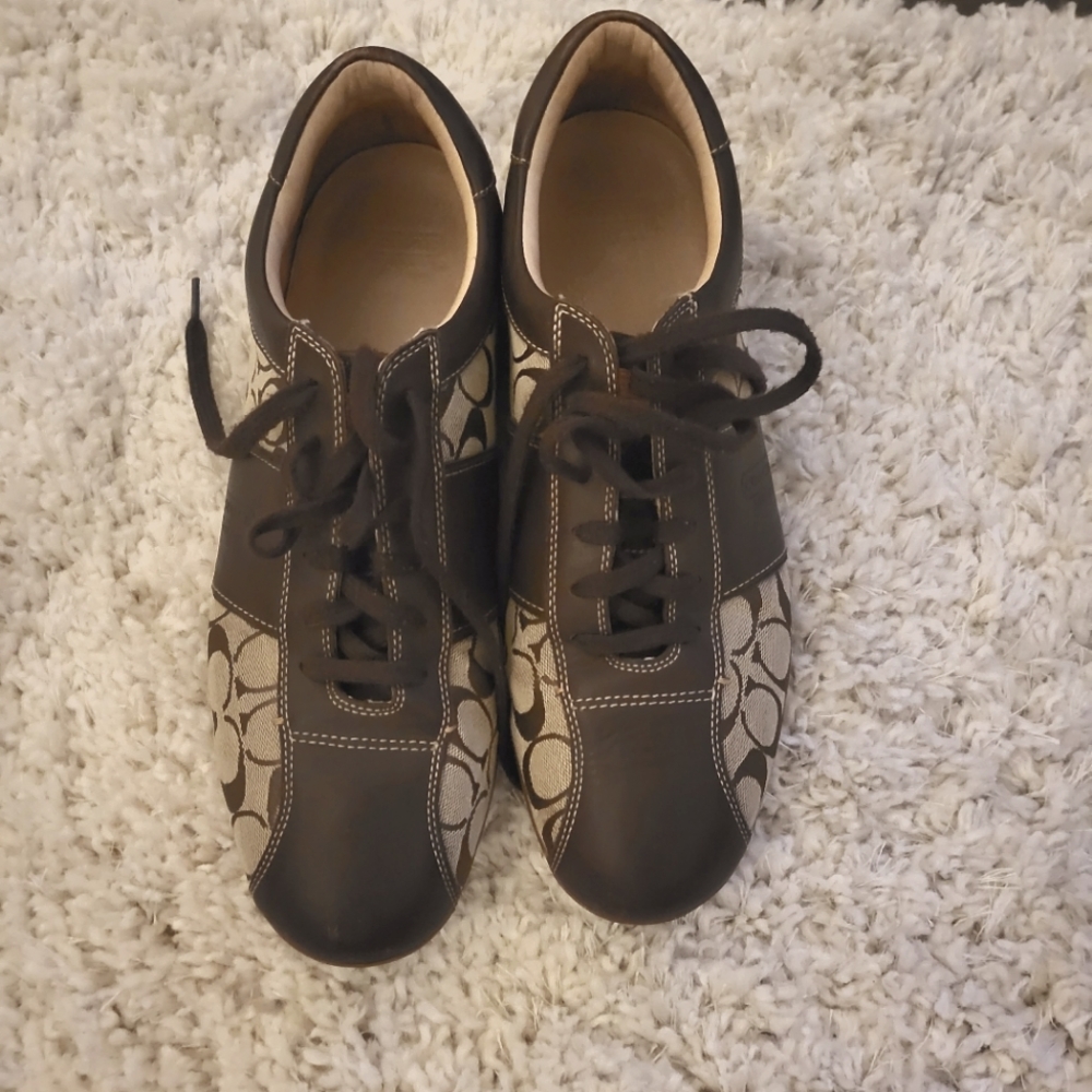 Coach Men's Meyer Monogrammed Shoes Sz 12 Excellent Condition